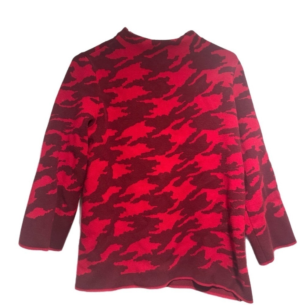 Red Camo Chico’s Mock Neck Sweater - Picture 2 of 8